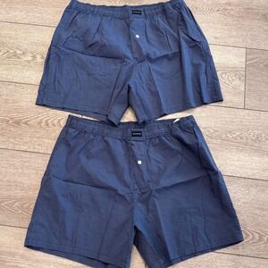 Abercrombie & Fitch Boxer Shorts Mens XL Blue Gingham Check 2 Pack New Underwear